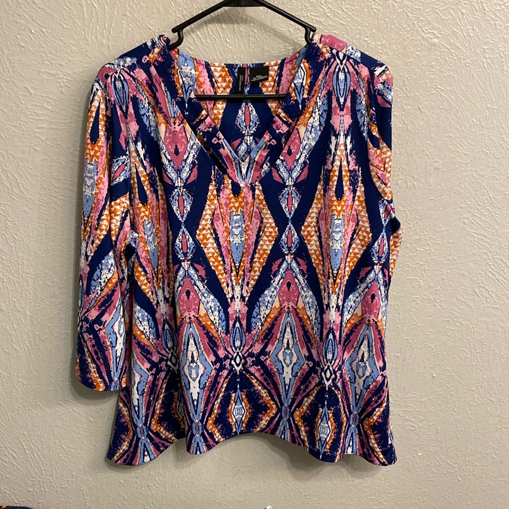 New direction blouse multi colored